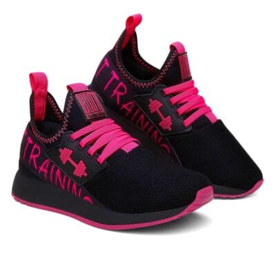 tenis-treino-feminino-preto-pink